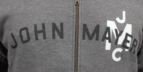 Monogram Tweed Zip Hoody  by John Mayer