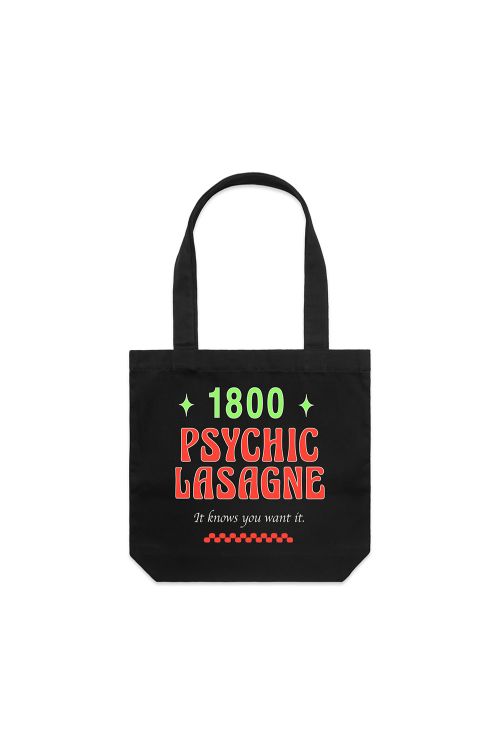 SCARY PSYCHIC BLACK TOTE by 1800 Lasagne