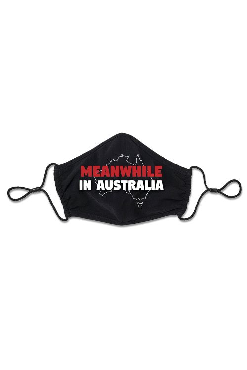 MEANWHILE IN AUSTRALIA MAP FACE MASK by Jimmy Rees