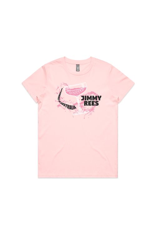MEANWHILE IN AUSTRALIA PINK LADIES TSHIRT by Jimmy Rees