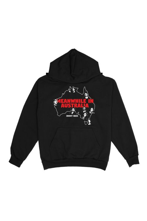 MEANWHILE IN AUSTRALIA BLACK HOODY by Jimmy Rees