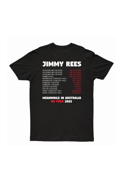 MEANWHILE IN AUSTRALIA BLACK TOUR TSHIRT by Jimmy Rees