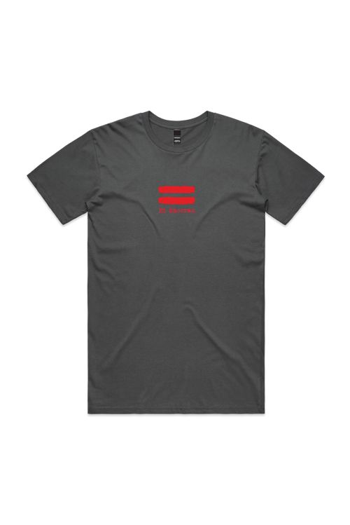 ED SHEERAN - Red Equals Lines Unisex Coal Tshirt by Support Act
