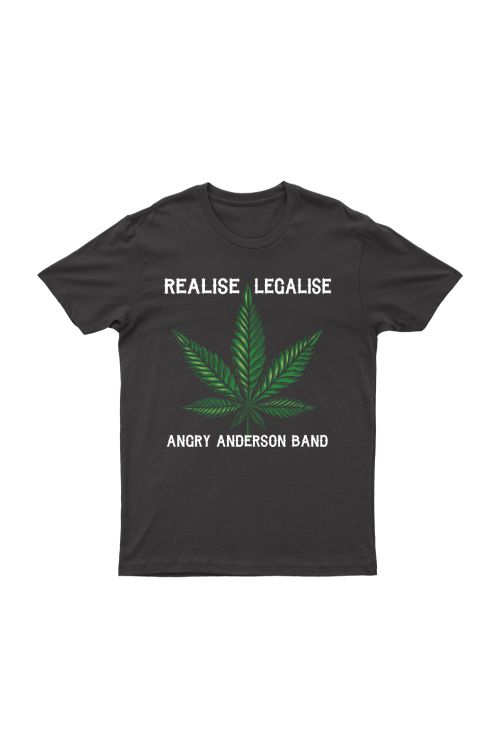 REALISE LEGALISE ANGRY ANDERSON BAND BLACK TSHIRT by Reckless Records