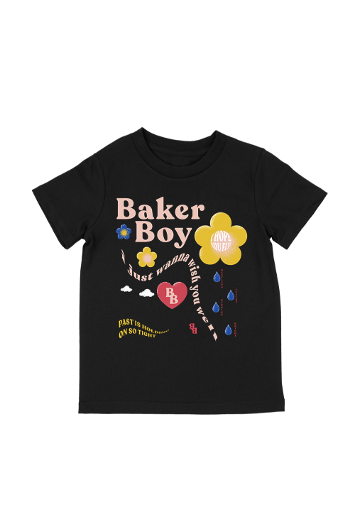 Wish You Well Youth Black T Shirt by Baker Boy