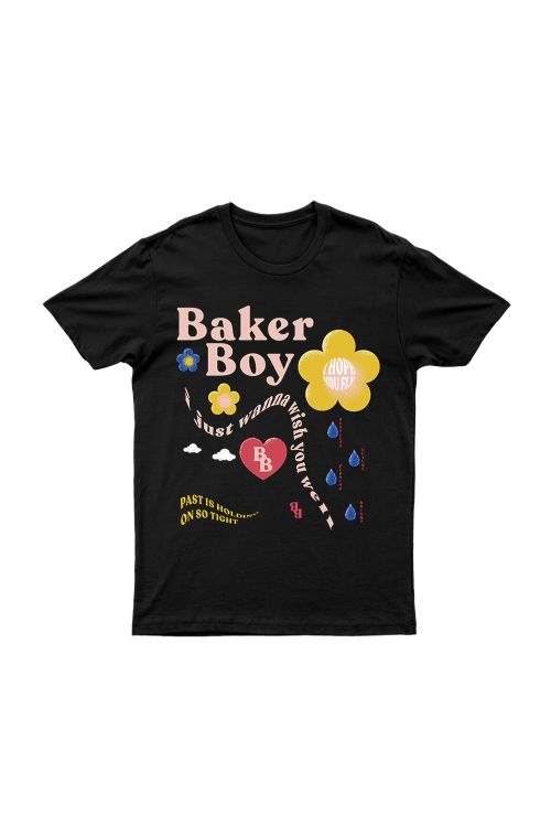 Wish you well Black T Shirt by Baker Boy