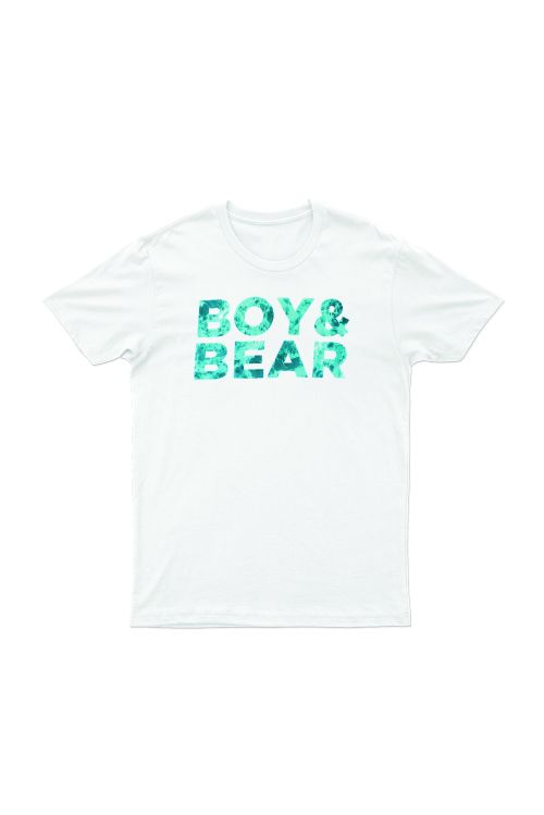 Blue Logo White Tshirt by Boy & Bear