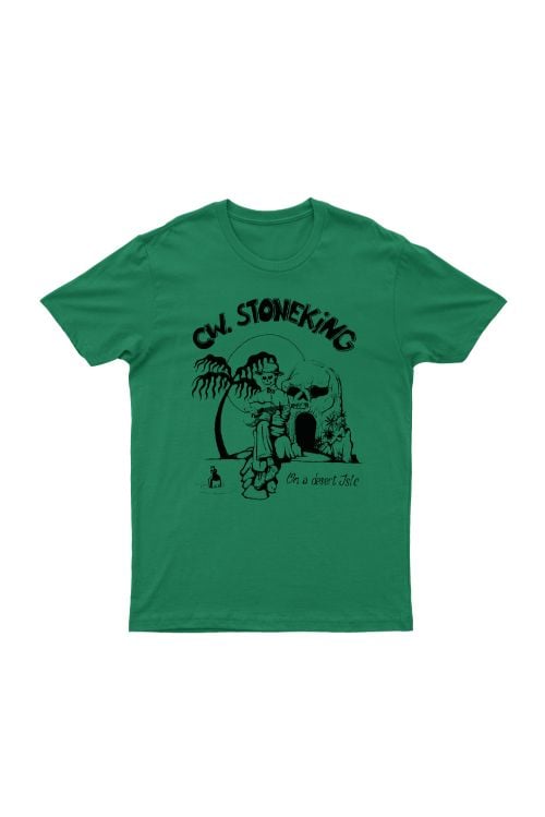 On a Desert Isle Green Tshirt by C.W. Stoneking