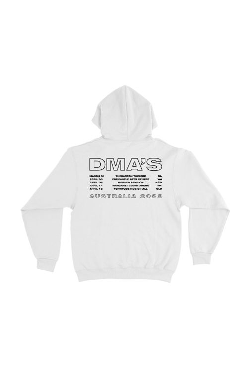 WHITE PULLOVER HOOD - GLOW TOUR by DMA'S