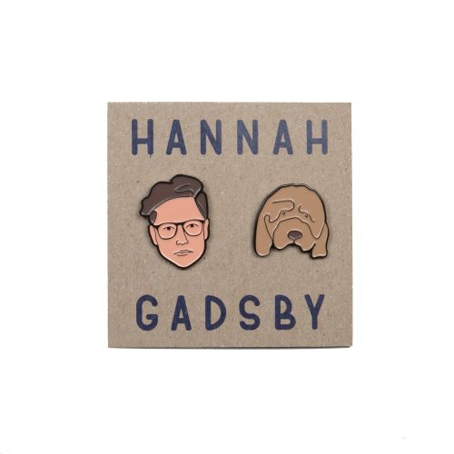 Hannah Gadbsy Face Enamel Pins by Hannah Gadsby