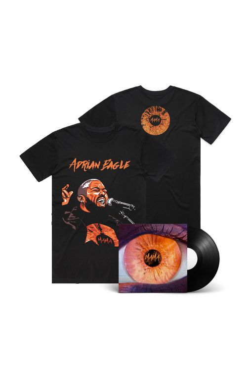 MAMA LP VINYL SIGNED AND BLACK TEE BUNDLE by Adrian Eagle