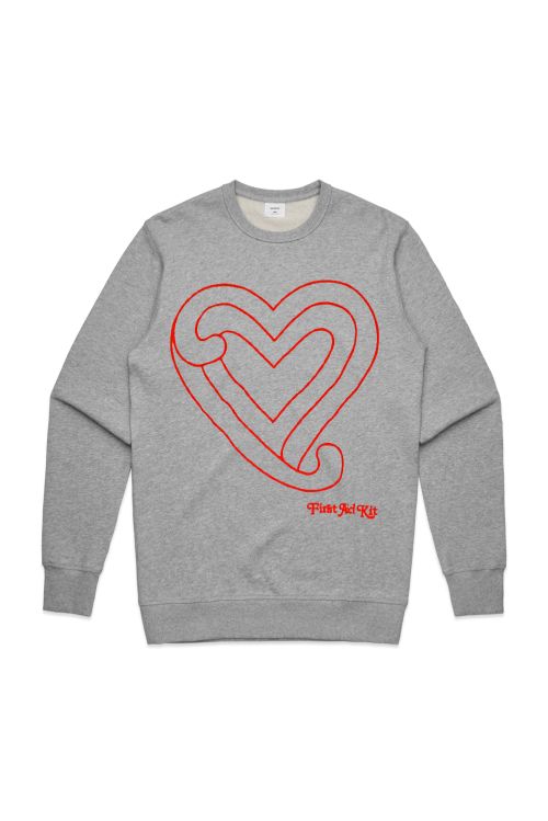Grey Heart Sweater by First Aid Kit