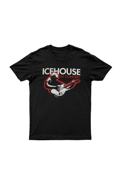 ICEHOUSE RED GUITAR BLACK TSHIRT by Icehouse