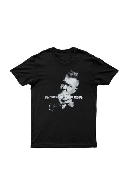 'My Criminal Record' Black T-shirt by Jimmy Barnes