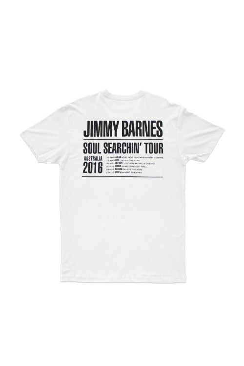 White 'Soul Searchin' Tour T-shirt by Jimmy Barnes