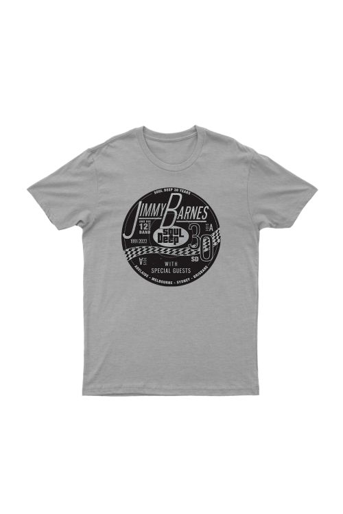 45' Label Grey T Shirt by Jimmy Barnes