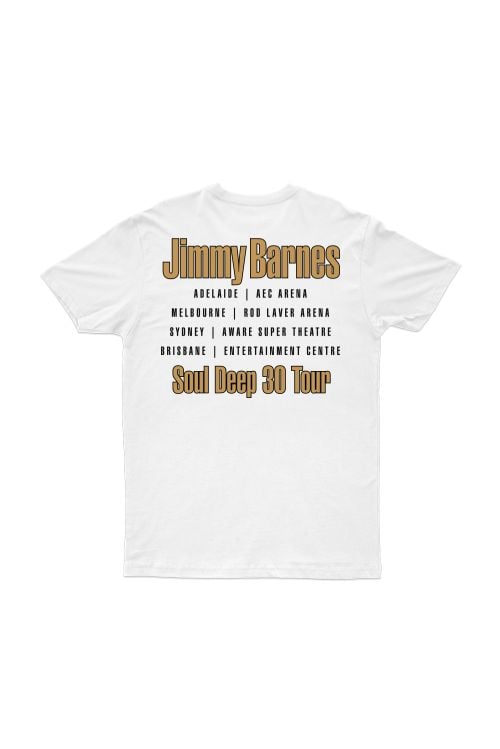 SD30 White T Shirt by Jimmy Barnes