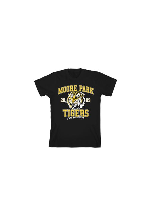 Girls Black Tshirt by Moore Park Tigers