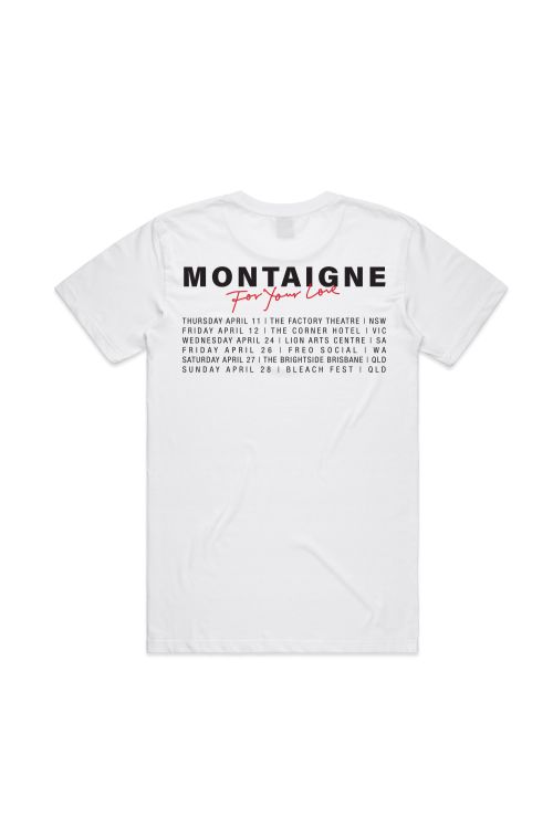 Line Portrait White Tshirt by Montaigne