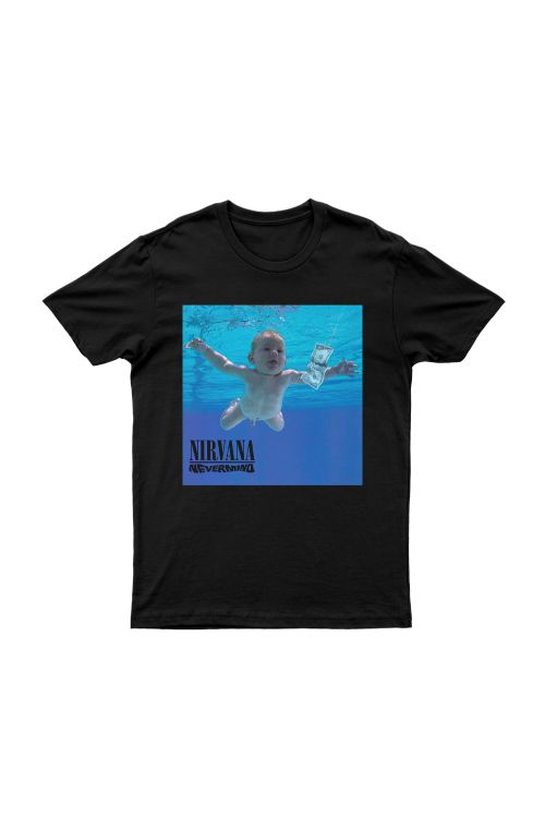 Nevermind Album Black Tshirt by Nirvana