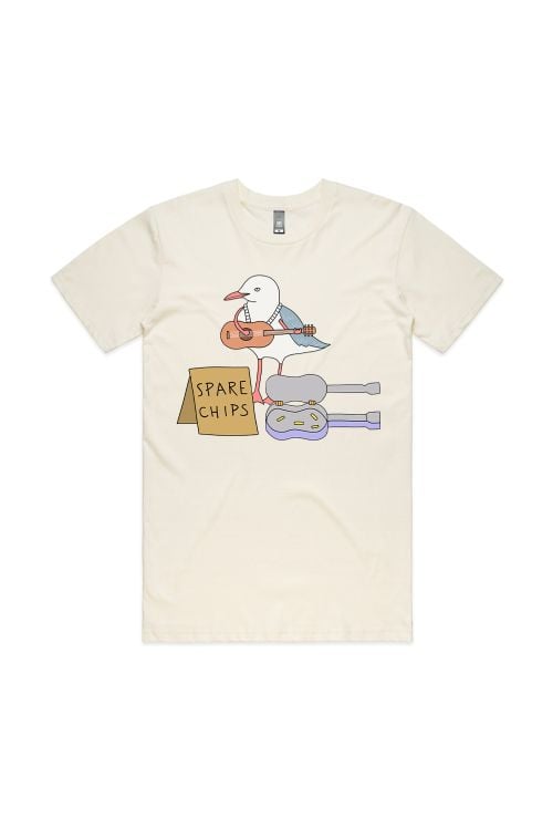 Spare Chips Natural Tshirt (Front Print) by Sam Cotton