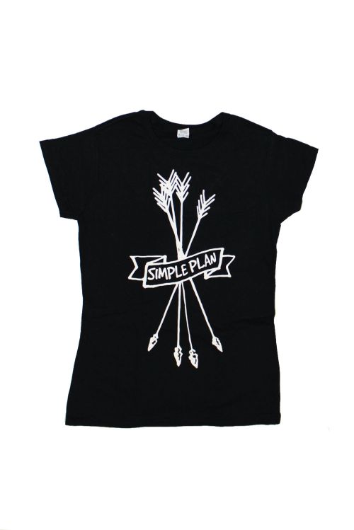 Arrows Girls Black Tshirt by Simple Plan