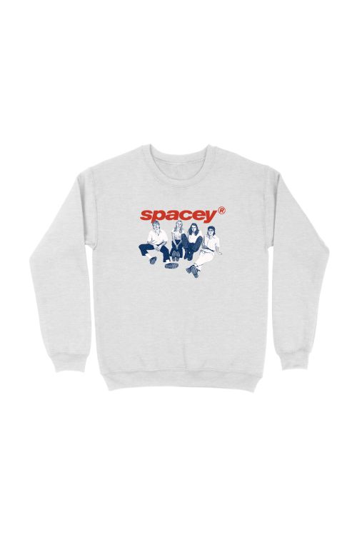 Spacey Band Illustration Grey Crewneck + Digital Download by Spacey Jane