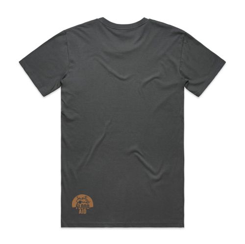 FLOOD RELIEF Charcoal Brown Print Tshirt by Splendour in the Grass