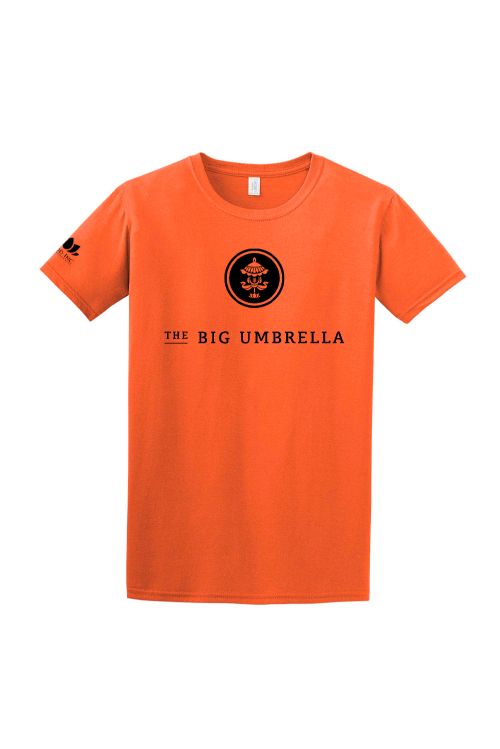Black Logo Orange Tshirt by The Big Umbrella