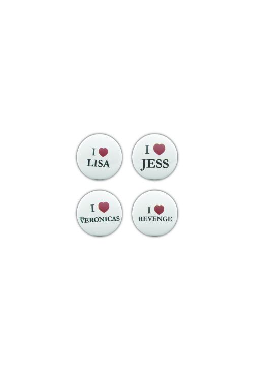 I Heart The Veronicas Badges Set Of 4 by The Veronicas