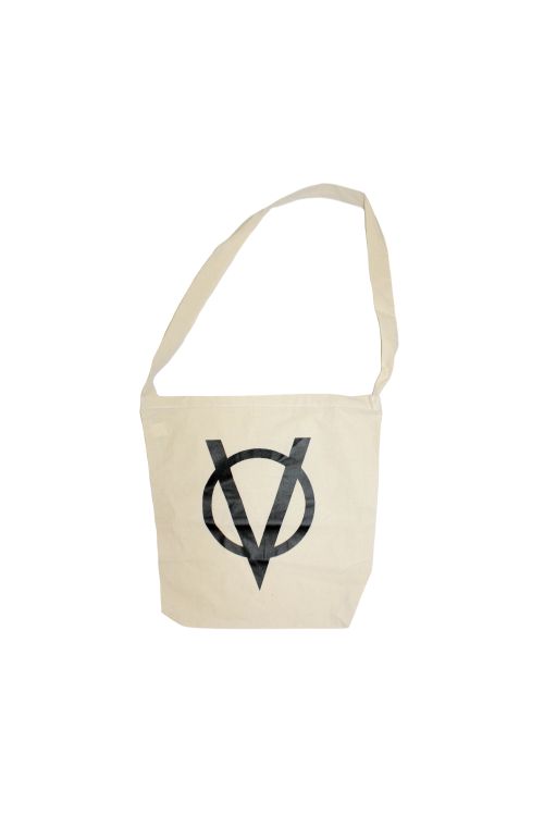 Cream Tote Bag V Logo by The Veronicas