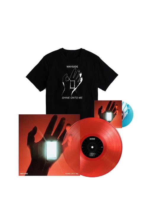 Shine Onto Me LP RED (LP) Vinyl / Black Tee / Free CD by Wayside
