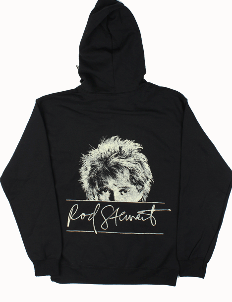 Peeking Black Zip Hood by Rod Stewart