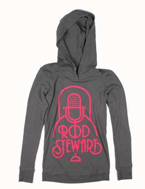 Mic Stand Charcoal Grey Longsleeve Thermal Tshirt by Rod Stewart