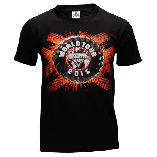 Monster Jam Series  Adult 2015 Black Tshirt   by Monster Jam