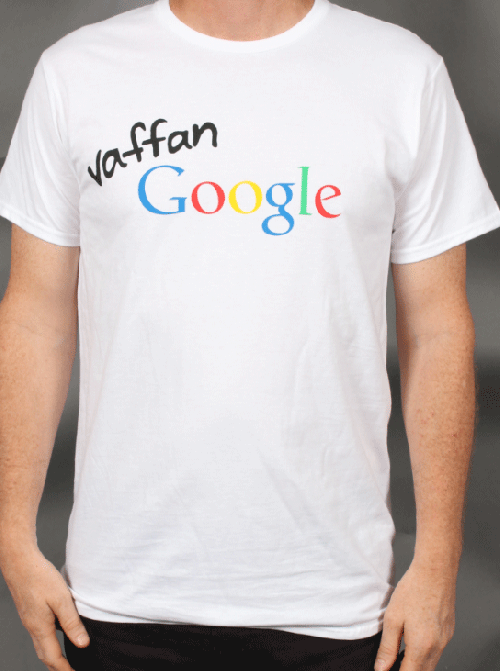 Vaffan Google White Tshirt by Joe Avati