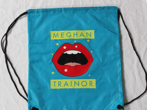 Drawstring Bag Aqua by Meghan Trainor 
