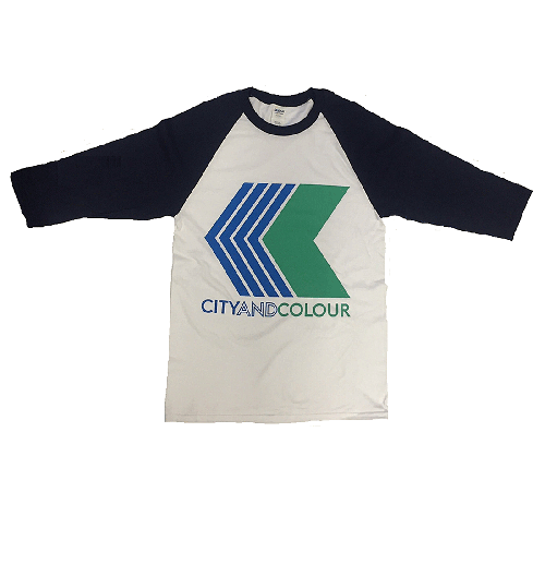 St Kitts White/Navy Raglan by City And Colour