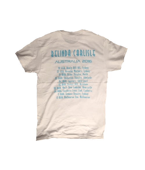 White Australian Tour Tshirt by Belinda Carlisle
