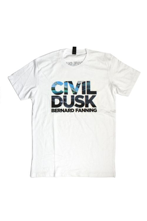 Civil Dusk White Tshirt by Bernard Fanning