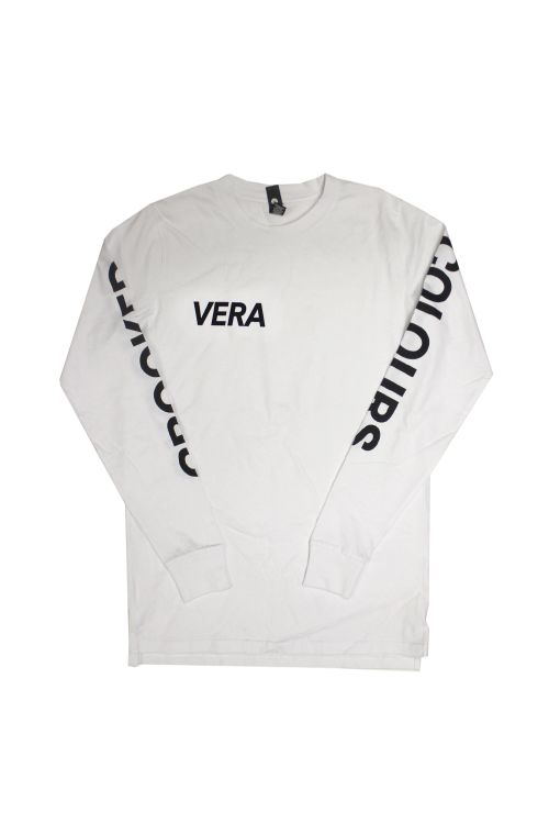 Vera White Longsleeve Tee by Crooked Colours