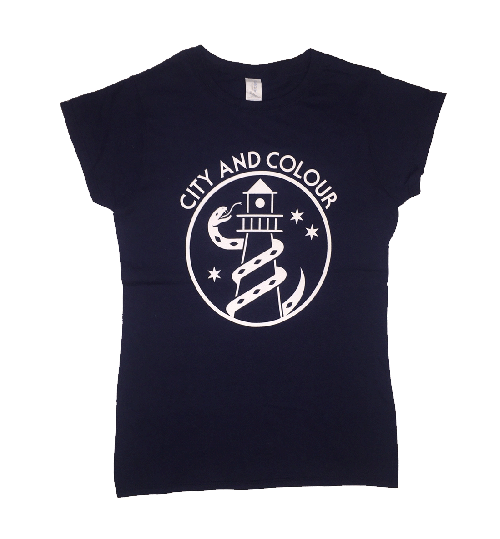 Lighthouse Womens Navy Tshirt by City And Colour
