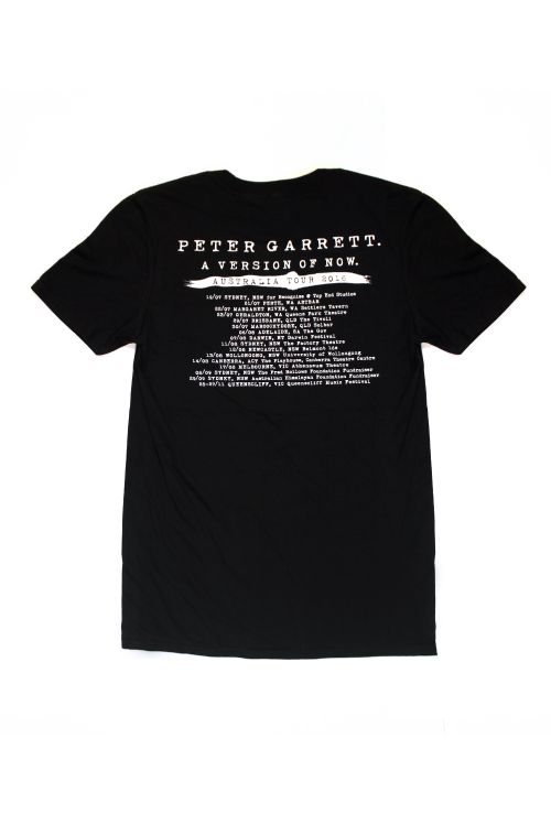A Version of Now Tour Black Tshirt by Peter Garrett