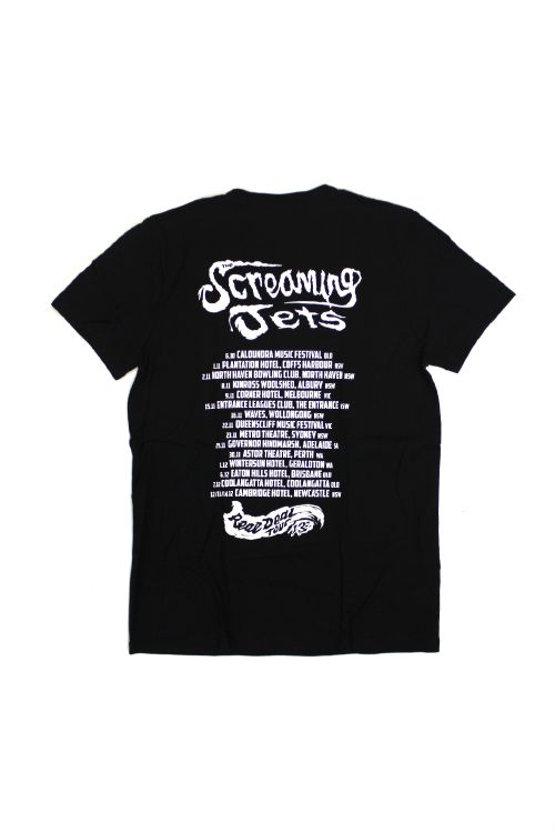 Real Deal Black Tshirt Australian Tour 2013 by The Screaming Jets