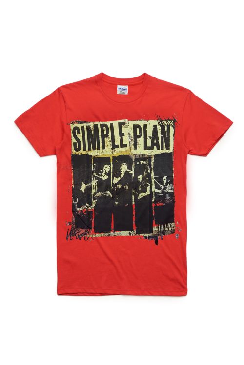 Red Australian Tour 2012 Tshirt by Simple Plan