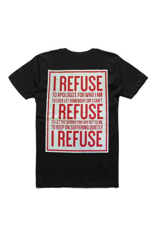 Refuse Black Tshirt by Simple Plan