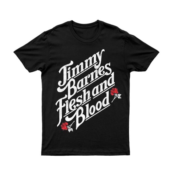 Flesh and Blood Script Black Tshirt