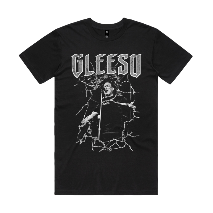 Gleeso - Rock N Roll Junkie Black Tshirt