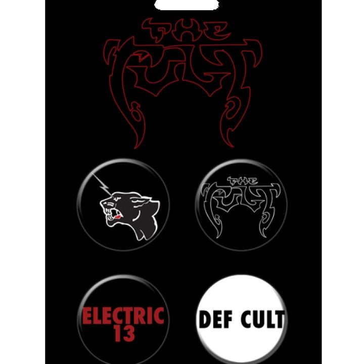 The Cult Electric 13 4 Button Pin Set 