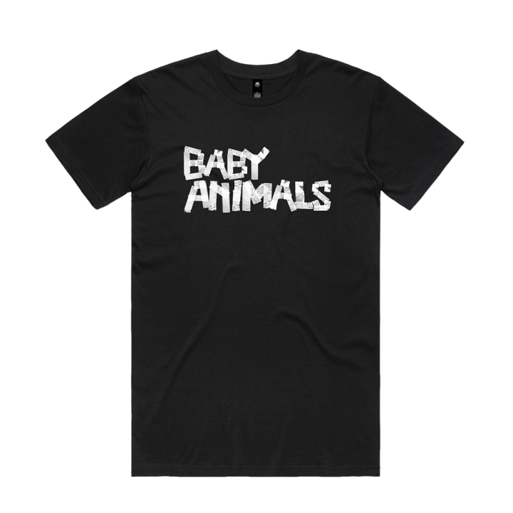 TAPE LOGO BLACK TSHIRT